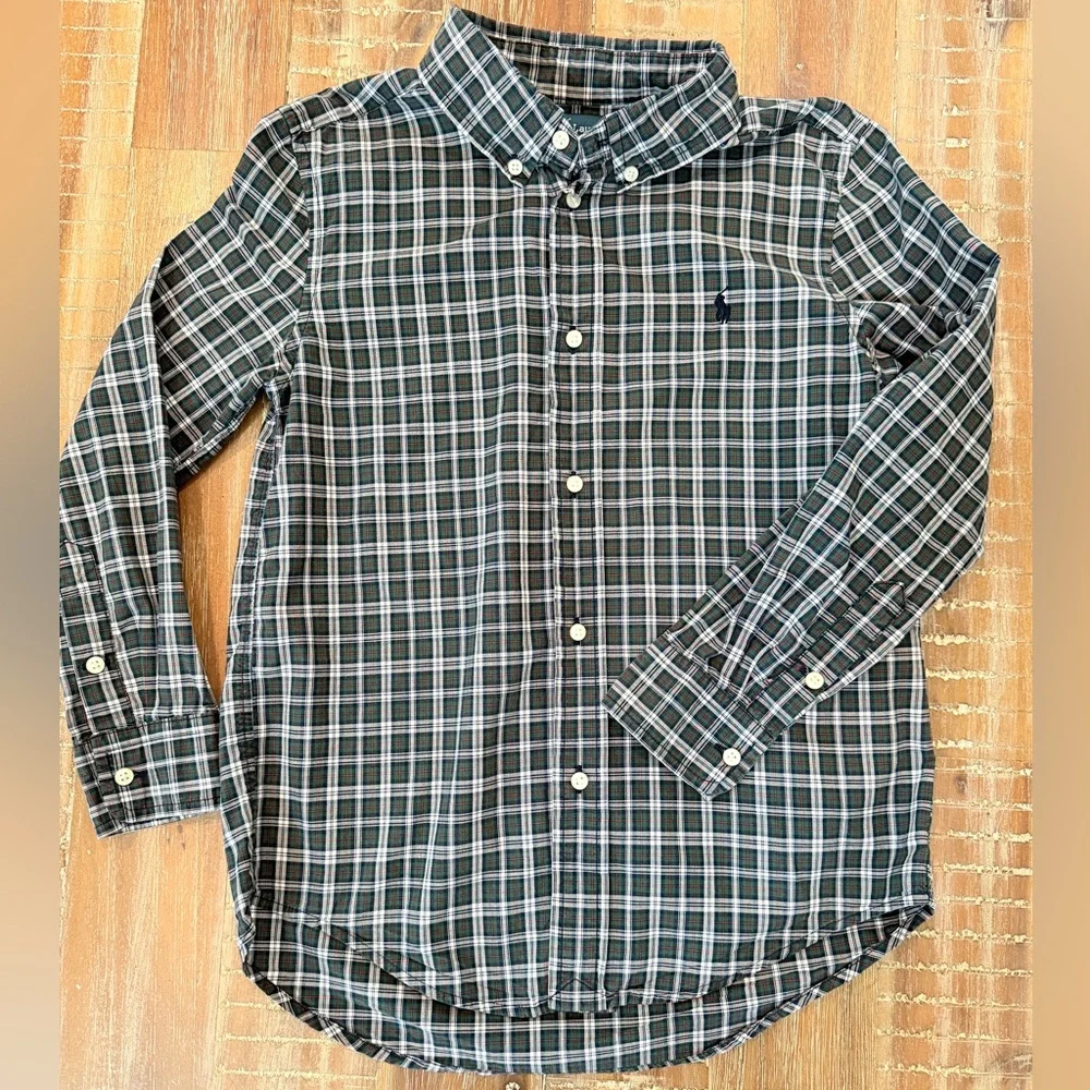 Boys Ralph Lauren Plaid Button Up - 7